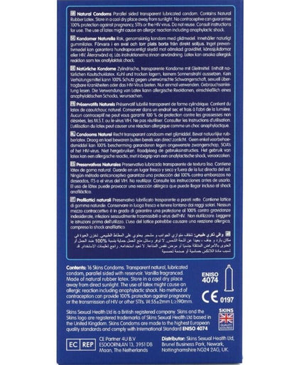 SKINS - NATUURLIJKE PREMIUM CONDOMS PAK 16