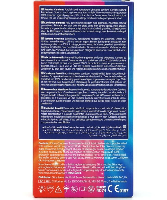 SKINS - VERPAKKING MET ASSORTI PREMIUM CONDOMS 8