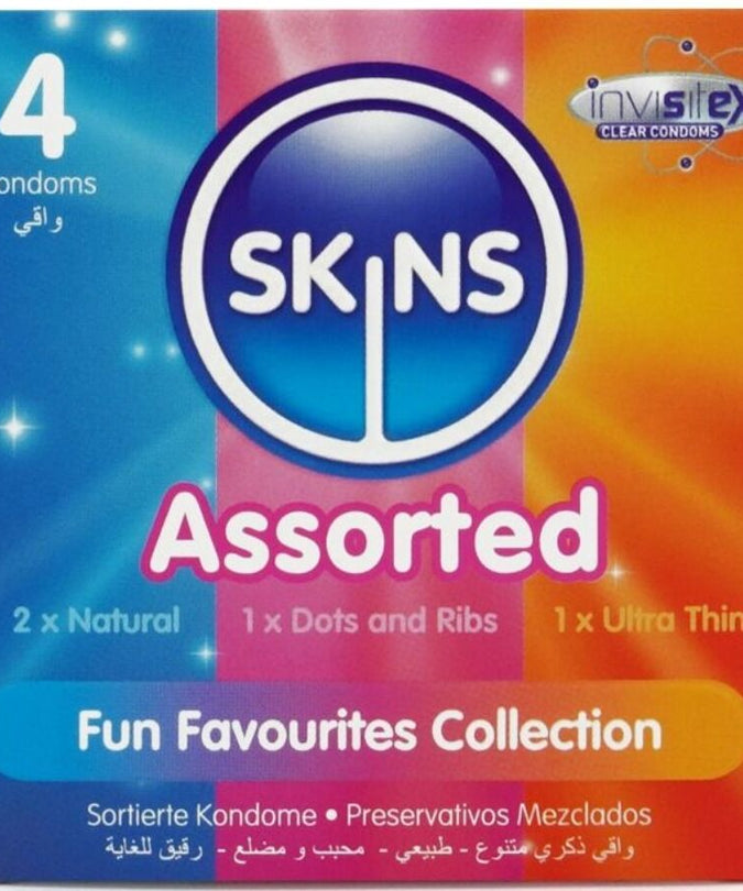 SKINS - ASSORTED PREMIUM CONDOMS PACK 4