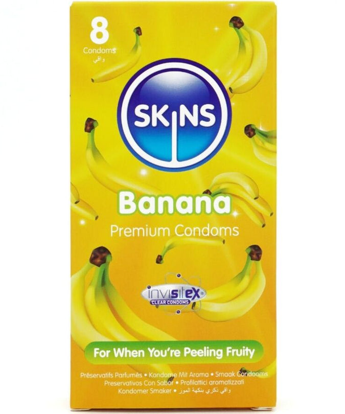 SKINS - BANANA PREMIUM CONDOMS PAK 8