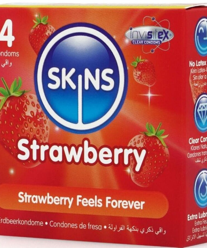 Skins – Strawberry Core Condoms Pack 4