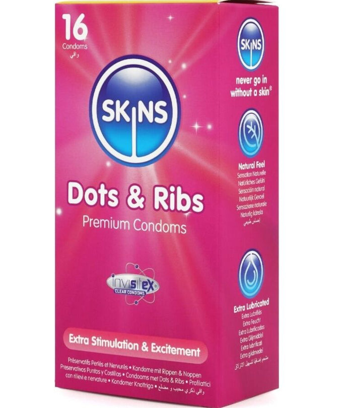 Skins – Dots & Ribs Core Condoms Pack 16