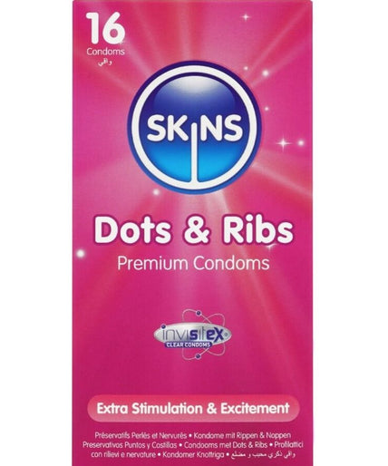 Skins – Dots & Ribs Basic Condooms Pak 16