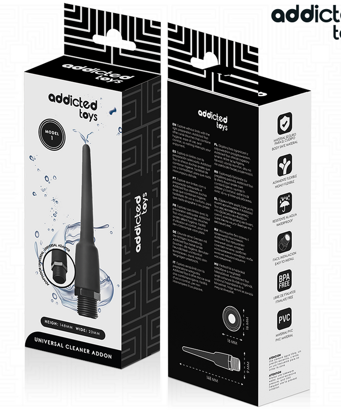 ADDICTED TOYS - ANAL CLEANER WITH UNIVERSAL ADAPTER MODEL 1