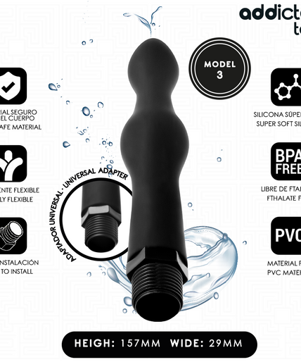 ADDICTED TOYS - ANAL CLEANER WITH UNIVERSAL ADAPTER MODEL 3
