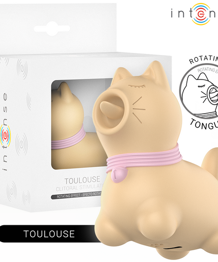 INTENSE - TOULOUSE STIMULATOR WITH 360º ROTATING TONGUE YELLOW