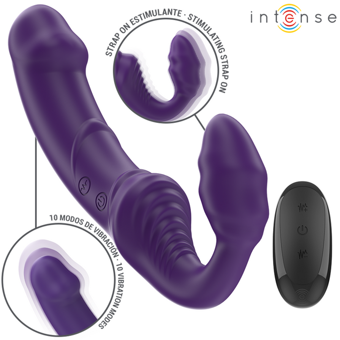 Intense – Jill Double Vibrator 20 Cm Purple Remote Control