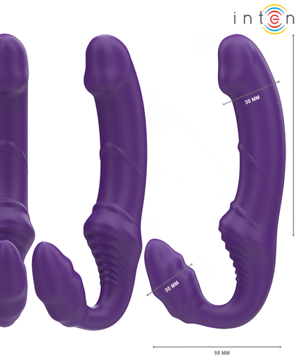 INTENSE - JILL DOUBLE VIBRATOR 20 CM PURPLE REMOTE CONTROL