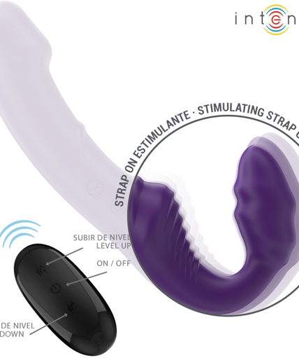 INTENSE - JILL DOUBLE VIBRATOR 20 CM PURPLE REMOTE CONTROL