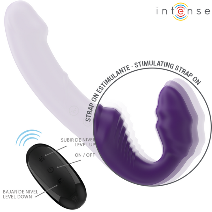 Intense – Jill Double Vibrator 20 Cm Purple Remote Control