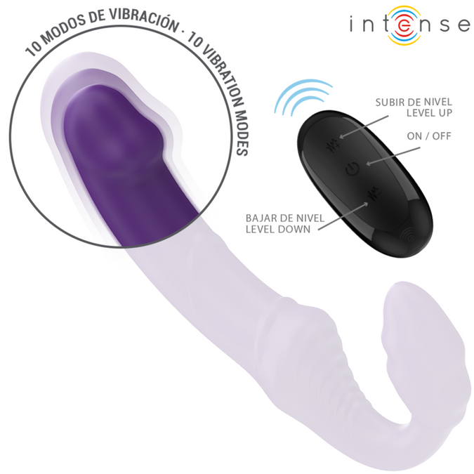 Intense – Jill Double Vibrator 20 Cm Purple Remote Control