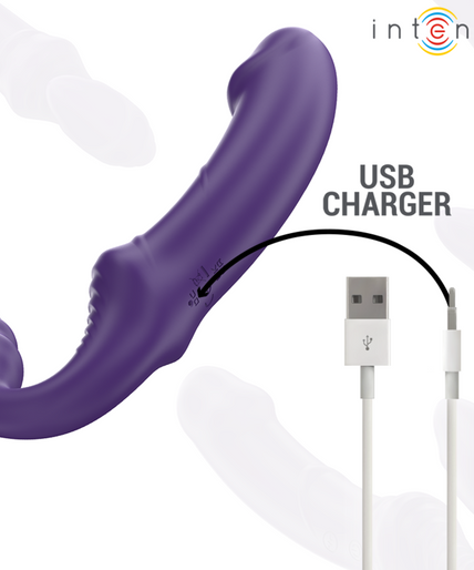 INTENSE - JILL DOUBLE VIBRATOR 20 CM PURPLE REMOTE CONTROL