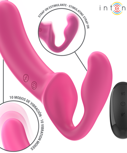 INTENSE - AMY DOUBLE VIBRATOR 20 CM PINK REMOTE CONTROL