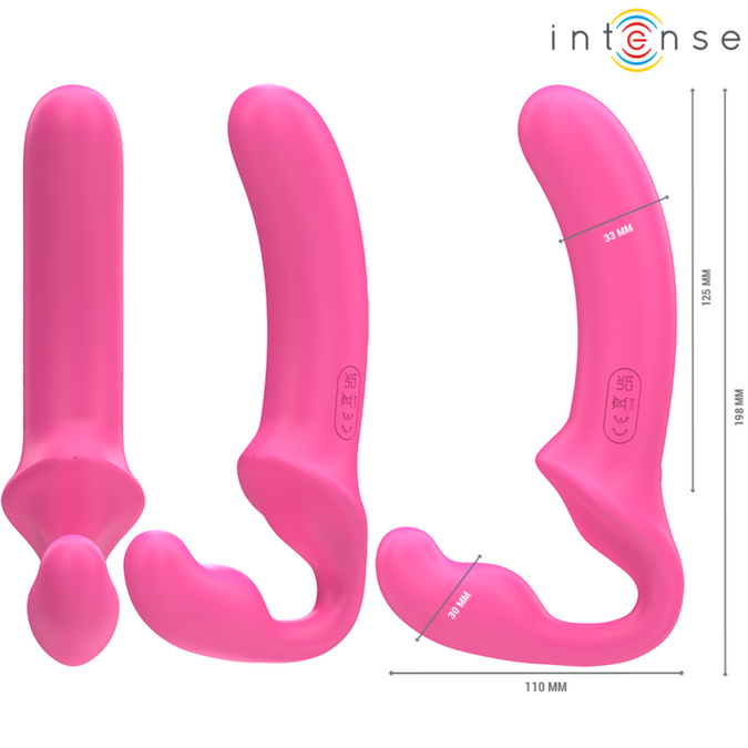 Intense – Amy Double Vibrator 20 Cm Pink Remote Control