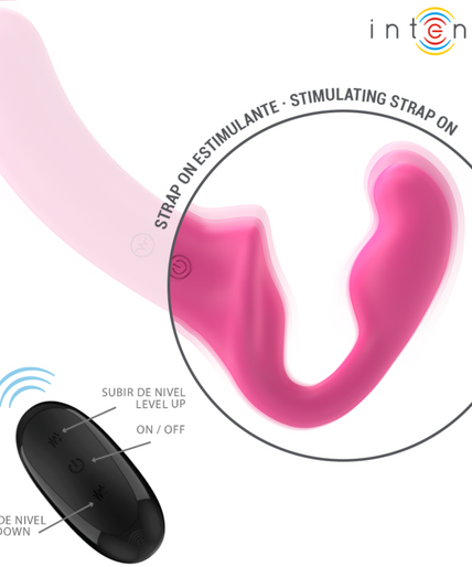 INTENSE - AMY DOUBLE VIBRATOR 20 CM PINK REMOTE CONTROL