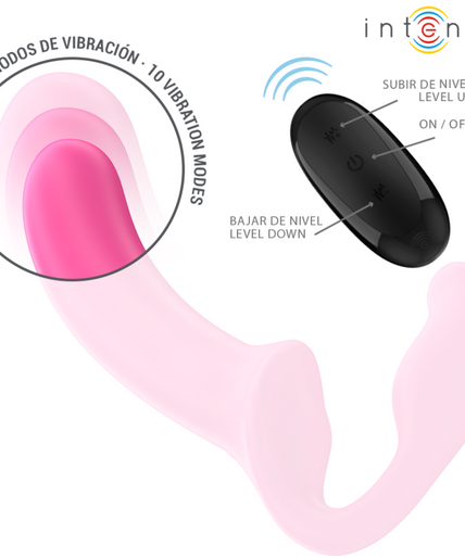 INTENSE - AMY DOUBLE VIBRATOR 20 CM PINK REMOTE CONTROL