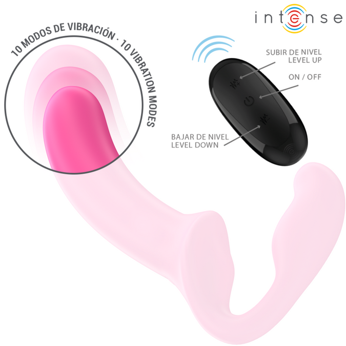 Intense – Amy Double Vibrator 20 Cm Pink Remote Control