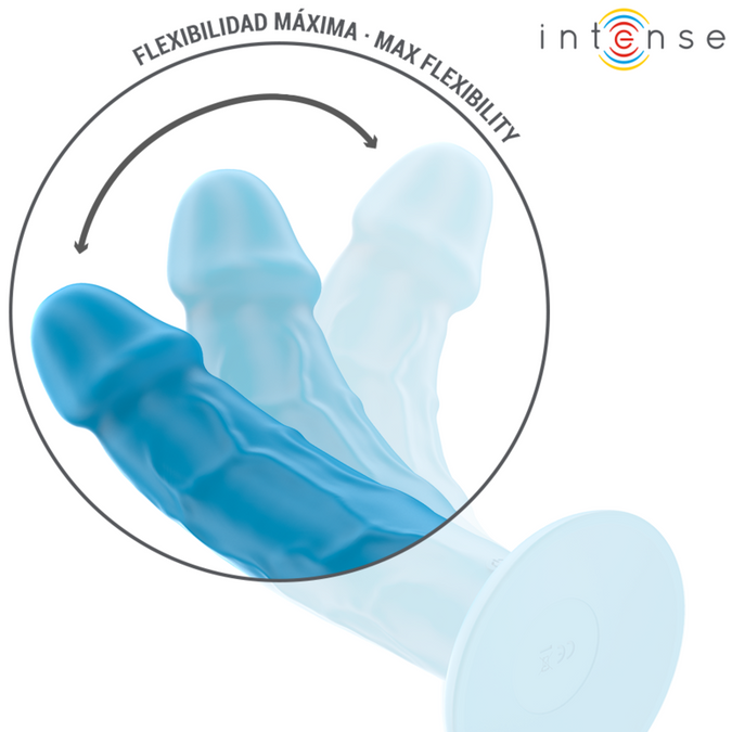 Intense – Phoebe Realistic Vibrator 10 Vibrations Blue Remote Control