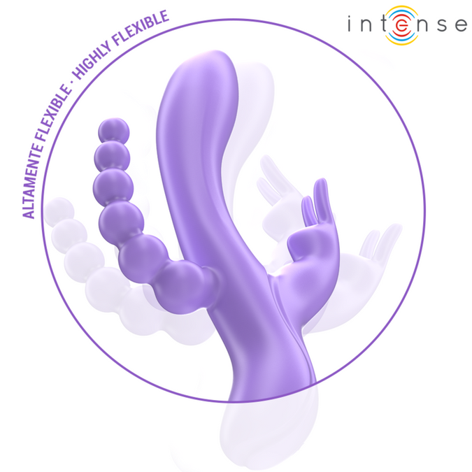 INTENSE - MIKO DUBBELE VIBRATOR RABBIT & STIMULATOR & ANAAL 7 TRILLINGEN PAARS
