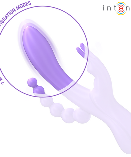 INTENSE - MIKO TRIPLE VIBRATOR RABBIT & STIMULATOR & ANAL 7 VIBRATIONS PURPLE