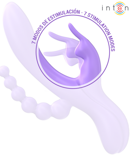 INTENSE - MIKO TRIPLE VIBRATOR RABBIT & STIMULATOR & ANAL 7 VIBRATIONS PURPLE