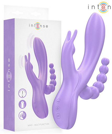 INTENSE - MIKO TRIPLE VIBRATOR RABBIT & STIMULATOR & ANAL 7 VIBRATIONS PURPLE