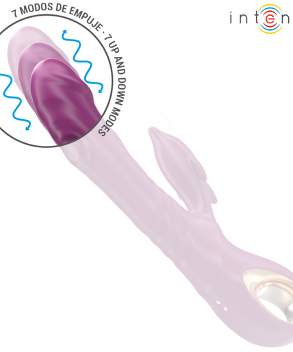 INTENSE - HALLE MULTIFUNCTION VIBRATOR WITH DOLPHIN STIMULATING TONGUE PURPLE