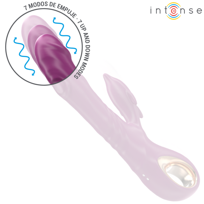 INTENSE - HALLE MULTIFUNCTIONELE VIBRATOR MET DOLFIJN STIMULERENDE TONGE PAARS