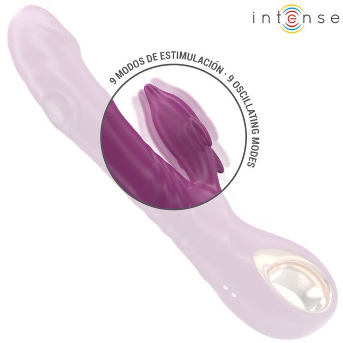 INTENSE - HALLE MULTIFUNCTIONELE VIBRATOR MET DOLFIJN STIMULERENDE TONGE PAARS