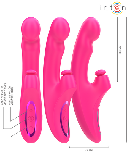 INTENSE - EMI VIBRATOR 13.5 CM MULTIFUNCTION 3 IN 1 10 VIBRATIONS PINK