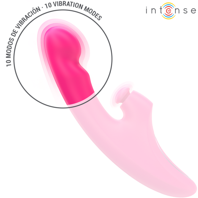 INTENSE - EMI VIBRATOR 13,5 CM MULTIFUNCTIONEEL 3-IN-1 10 TRILLINGEN ROZE