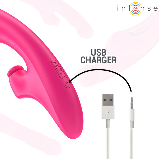 INTENSE - EMI VIBRATOR 13,5 CM MULTIFUNCTIONEEL 3-IN-1 10 TRILLINGEN ROZE