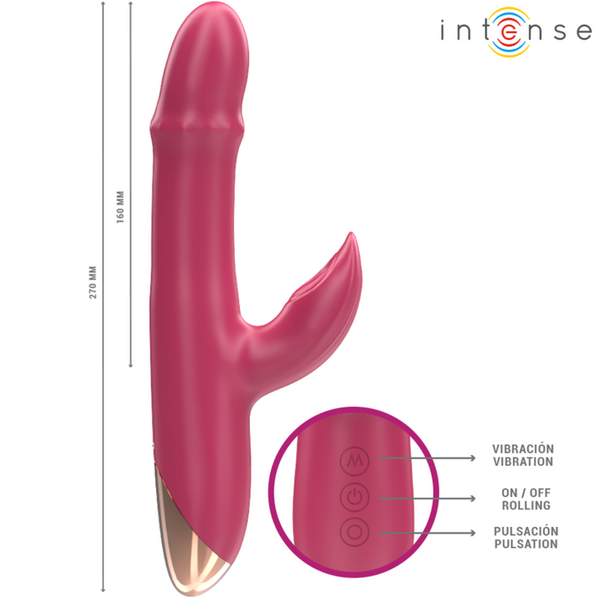Intense – Chloe Multifunction Vibrator 3 In 1 Red