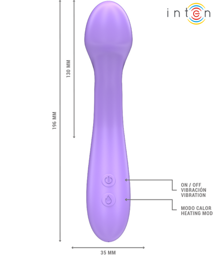INTENSE - BECKY VIBRATOR 19 CM HEATABLE 7 VIBRATIONS PURPLE