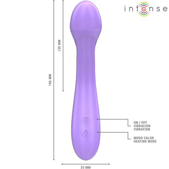 Intense – Becky Vibrator 19 Cm Heatable 7 Vibrations Purple
