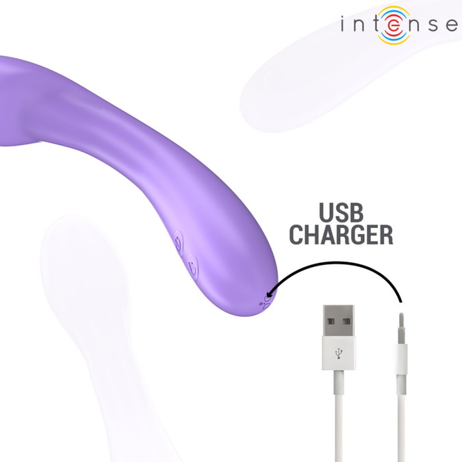 Intense – Becky Vibrator 19 Cm Heatable 7 Vibrations Purple