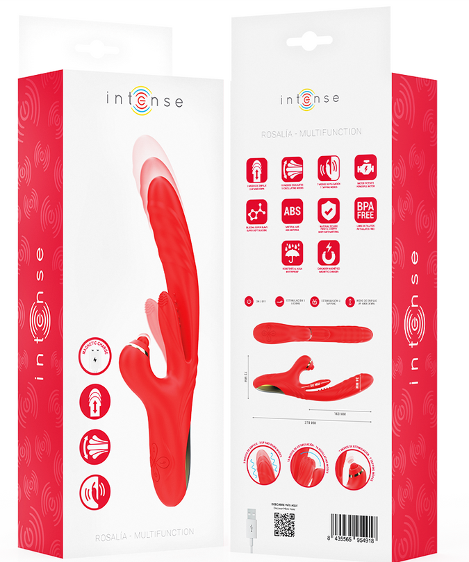 Intense – Rosalia Multifunktionsvibrator 3 in 1 Rot