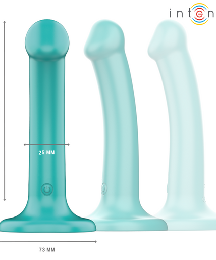 INTENSE - KATIE VIBRATOR WITH SUCTION CUP 10 VIBRATIONS BLUE REMOTE CONTROL