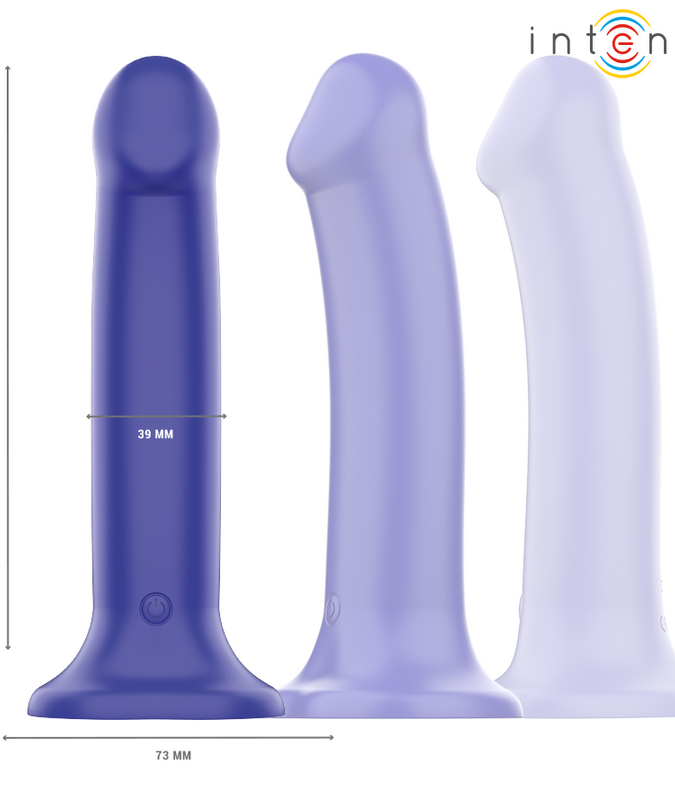 INTENS - VICTORIA VIBRATOR MET ZUIGNAP 10 TRILLINGEN DONKERBLAUW AFSTANDSBEDIENING