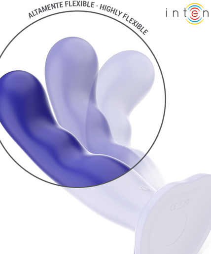 INTENSE - SHORTY VIBRATOR WITH SUCTION CUP BLUE REMOTE CONTROL