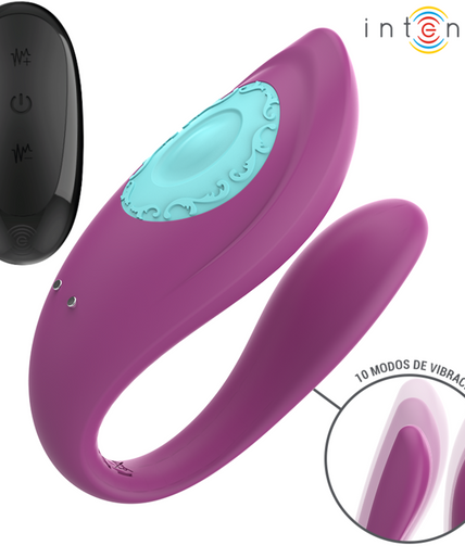 INTENSE - ANNIE U-SHAPED VIBRATOR AND STIMULATOR PURPLE REMOTE CONTROL