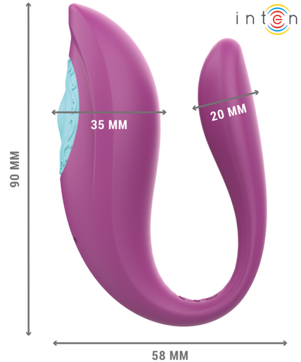 INTENSE - ANNIE U-SHAPED VIBRATOR AND STIMULATOR PURPLE REMOTE CONTROL