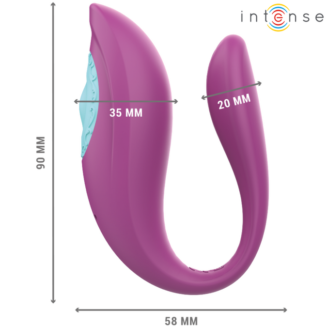 INTENSE - ANNIE U-VORMIGE VIBRATOR EN STIMULATOR PAARS AFSTANDSBEDIENING