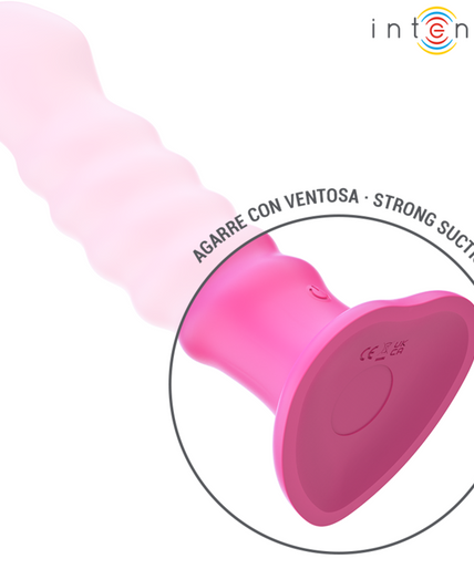 INTENSE - CINDY VIBRATOR SIZE L SPIRAL DESIGN 10 VIBRATIONS PINK REMOTE CONTROL