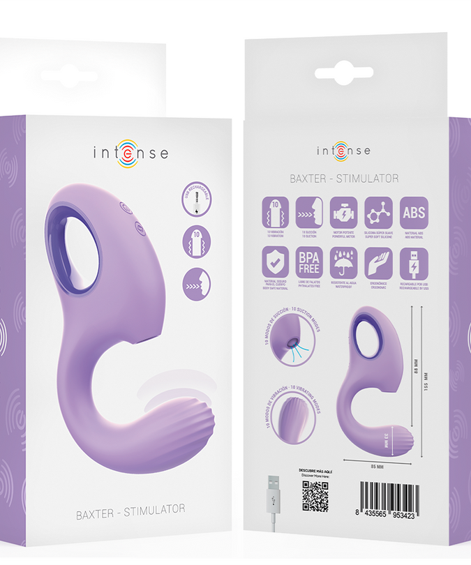 INTENSE - BAXTER VIBRATOR & STIMULATOR VIOLET