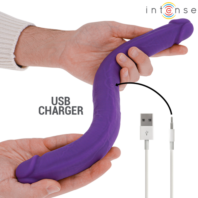 INTENSE - GUNTER DILDO DUBBELE VIBRATOR 40 CM PAARS AFSTANDSBEDIENING
