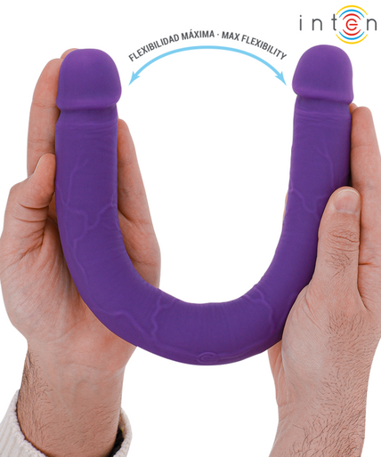 INTENSE - GUNTER DILDO DOUBLE VIBRATOR 40 CM PURPLE REMOTE CONTROL