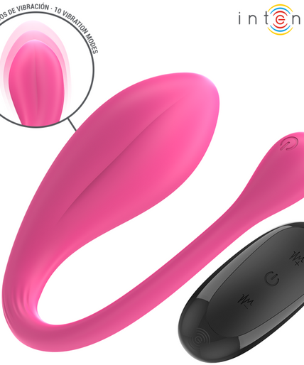 INTENSE - JANICE U VIBRATOR DOUBLE STIMULATION 10 VIBRATIONS PINK REMOTE CONTROL