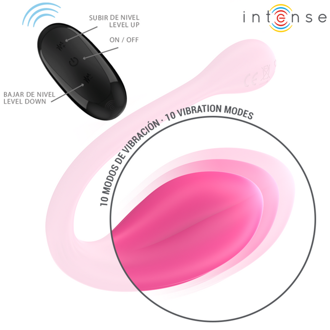 Intense – Janice U Vibrator Double Stimulation 10 Vibrations Pink Remote Control