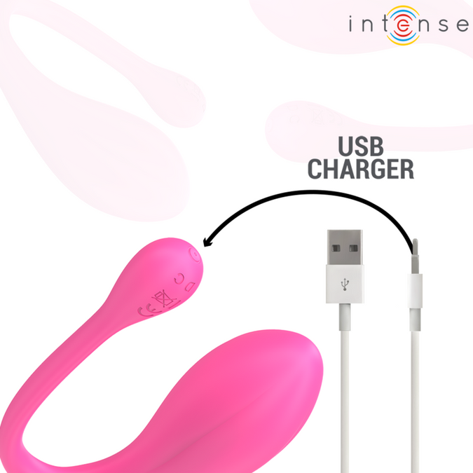 Intense – Janice U Vibrator Double Stimulation 10 Vibrations Pink Remote Control